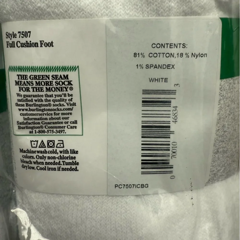 Interwoven Cotton Crew Athletic Socks White 6 Pair Pack Size 6-12.5 NWT